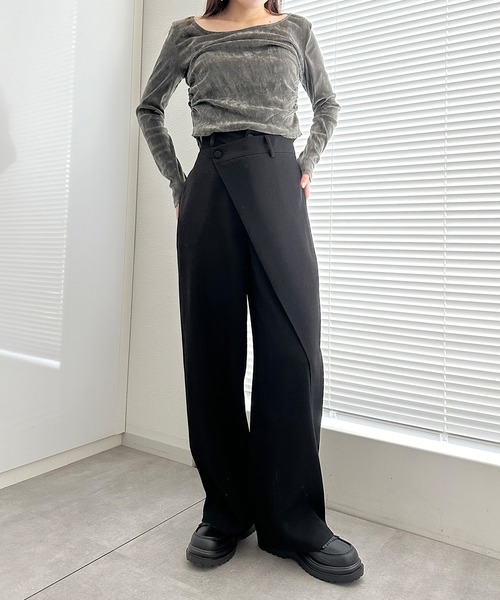 「solleim」 スラックス M ブラック レディース_画像8
