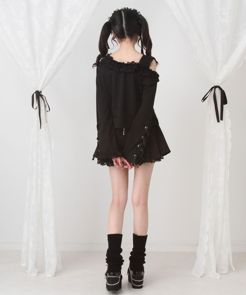 「DearMyLove」 長袖カットソー MEDIUM ブラック レディース_画像5