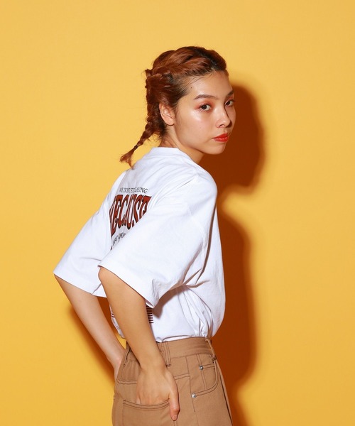 「PBLIM」 半袖Tシャツ LARGE オフホワイト レディース_画像4