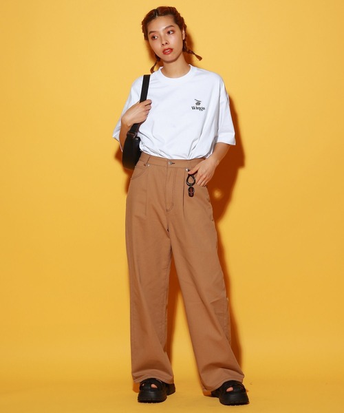 「PBLIM」 半袖Tシャツ LARGE オフホワイト レディース_画像5