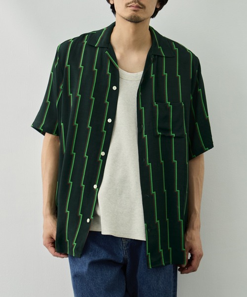 アロハシャツ シャツ 「NIPOALOHA/二ポアロハ」RAYON SHORT SLEEVE ALOHA SHIRT メンズの画像