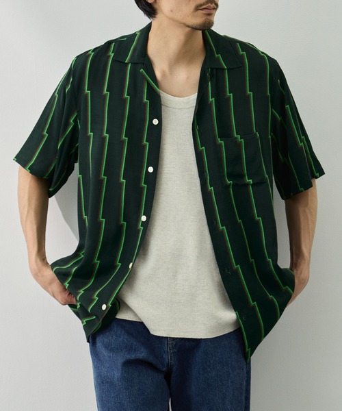 アロハシャツ シャツ 「NIPOALOHA/二ポアロハ」RAYON SHORT SLEEVE ALOHA SHIRT メンズの画像