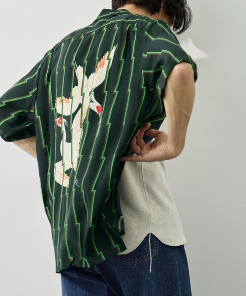 アロハシャツ シャツ 「NIPOALOHA/二ポアロハ」RAYON SHORT SLEEVE ALOHA SHIRT メンズの画像