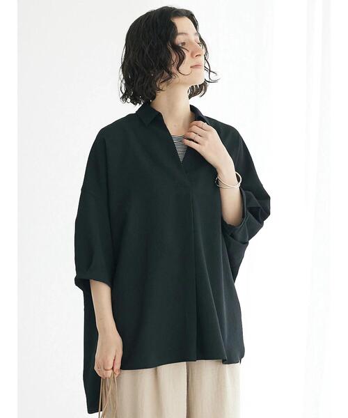 「CRAFT STANDARD BOUTIQUE」 7分袖ブラウス FREE ブルー レディース_画像6