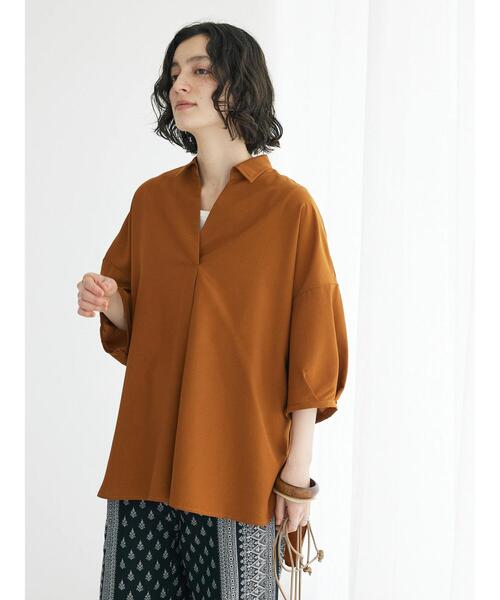 「CRAFT STANDARD BOUTIQUE」 7分袖ブラウス FREE ブルー レディース_画像8