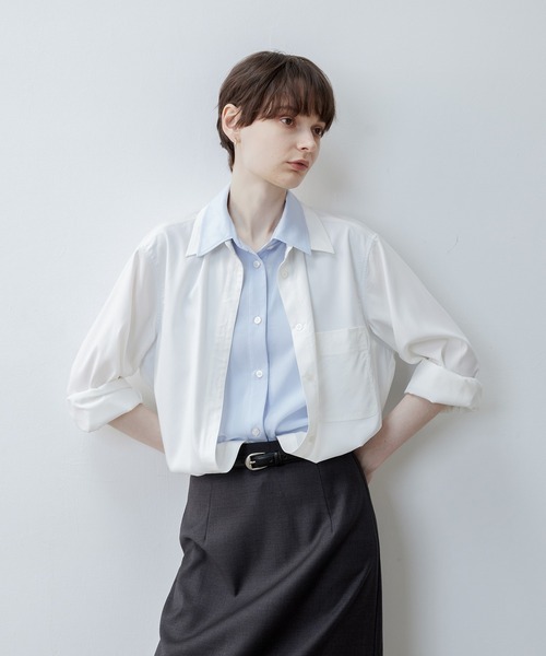 「tageechita」 長袖シャツ S オフホワイト レディース_画像5