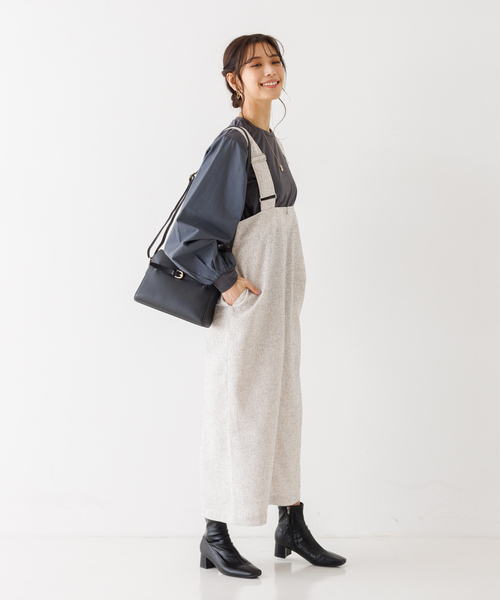「abahouse mavie」 サロペットスカート フリー グレー レディース_画像2