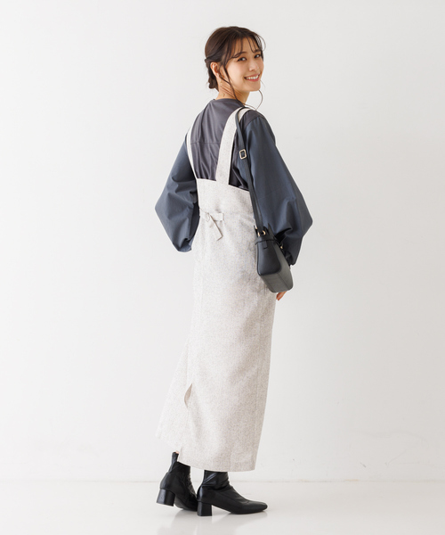 「abahouse mavie」 サロペットスカート フリー グレー レディース_画像3