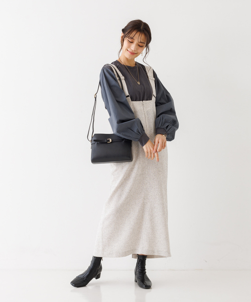 「abahouse mavie」 サロペットスカート フリー グレー レディース_画像5