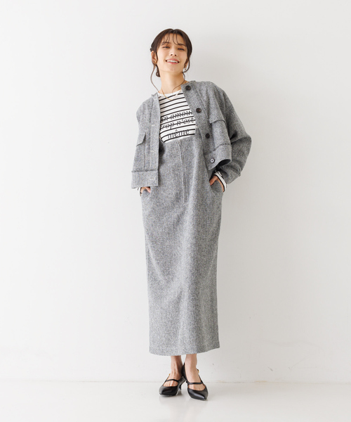 「abahouse mavie」 サロペットスカート フリー グレー レディース_画像7