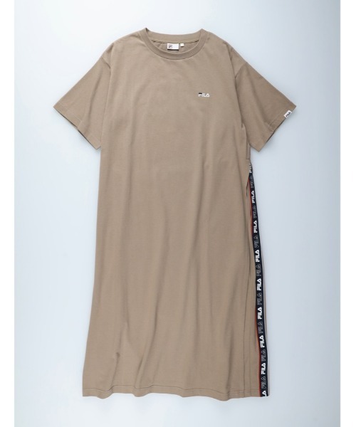 「FILA」 半袖ワンピース L ベージュ レディース_画像8