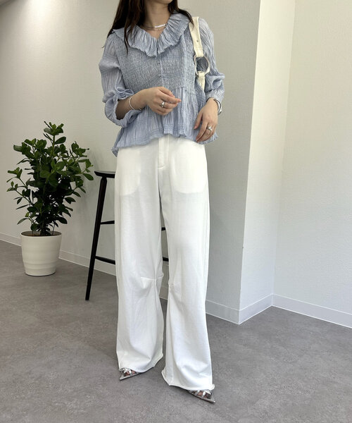 「mystic」 スウェットパンツ 1 オフホワイト レディース_画像7