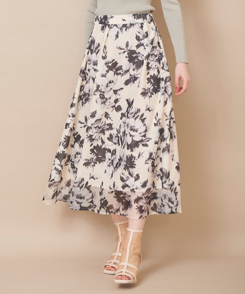 「31 Sons de mode」 フレアスカート 36 イエロー レディース_画像3