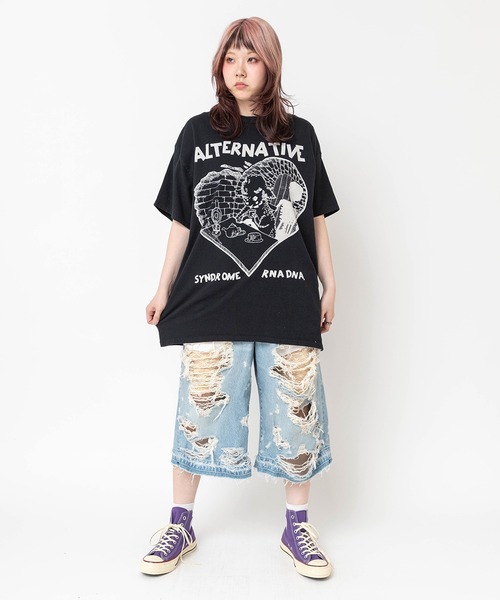 「RNA」 デニムパンツ MEDIUM ブラック レディース_画像8