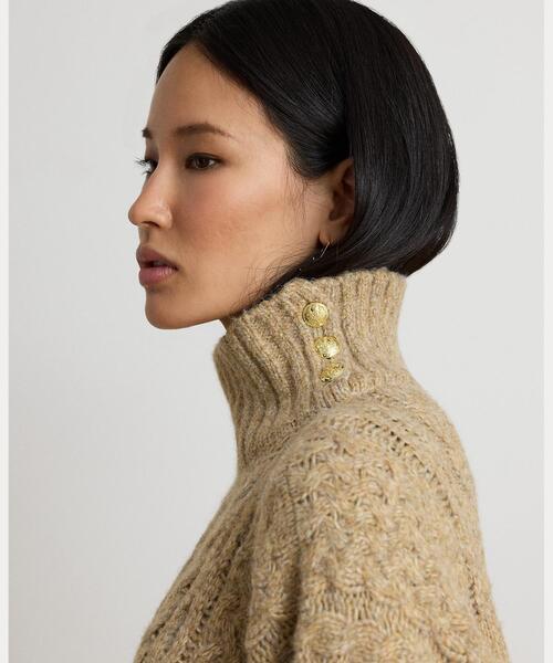 LAUREN RALPH LAUREN（ローレン ラルフローレン） ポンチョ ボタン