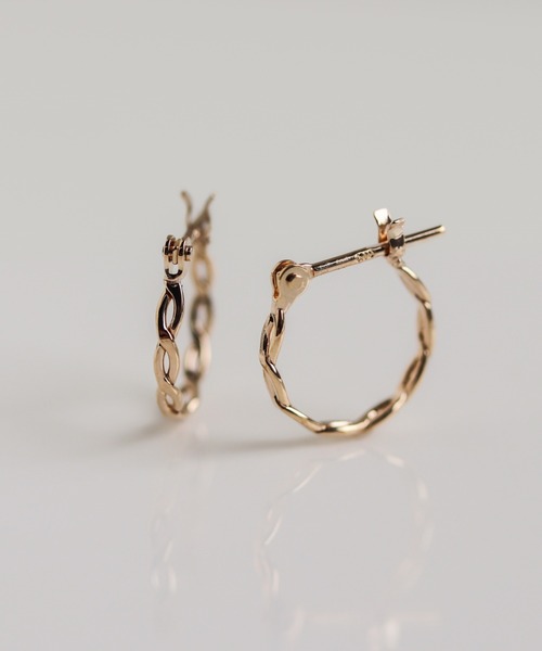 cui-cui（キュイキュイ） ピアス ツイストフープピアス | K10YG