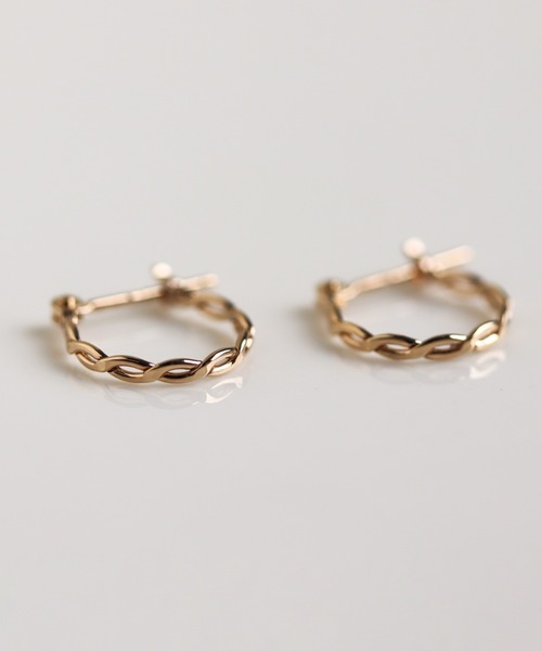 cui-cui（キュイキュイ） ピアス ツイストフープピアス | K10YG