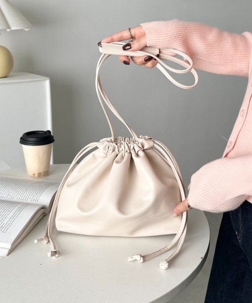 CLEA ショルダーバッグ バッグ 2wayPU巾着ミニショルダーバッグ