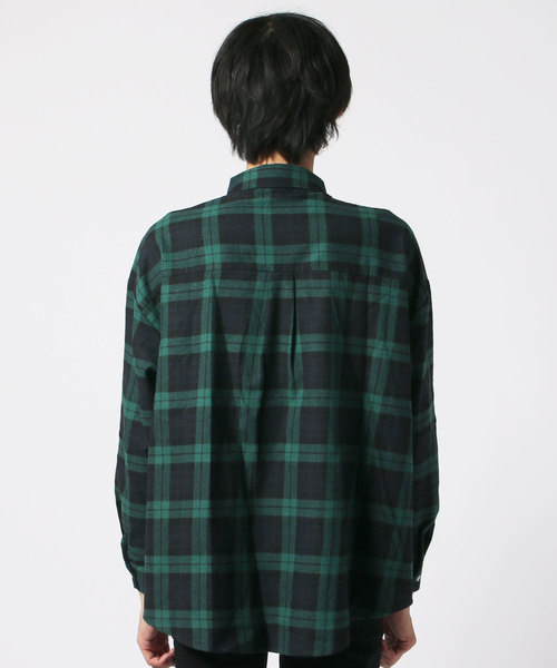 SHISKY（シスキー） シャツ チェック柄BIGネルシャツ メンズ