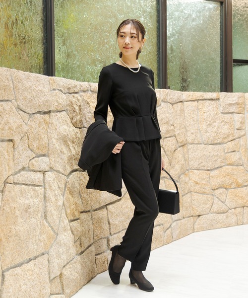 CARETTE（カレット） セットアップ 洗えるブラック3点パンツ