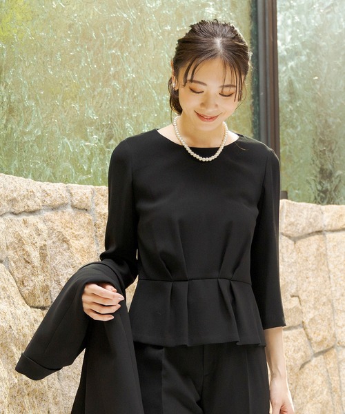 CARETTE（カレット） セットアップ 洗えるブラック3点パンツ