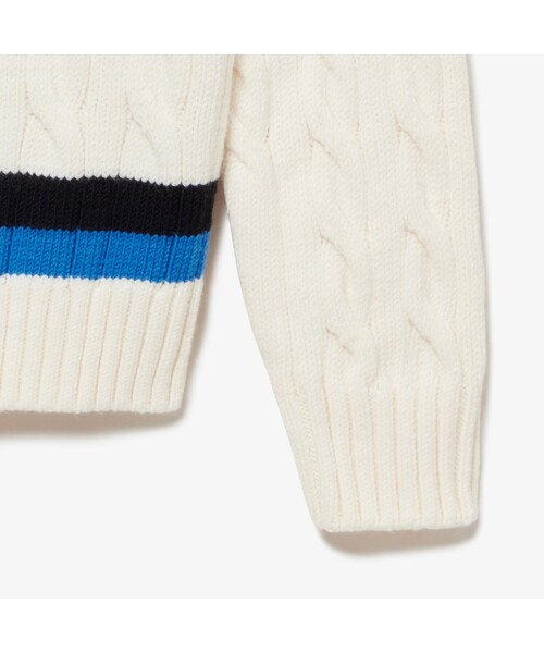 【美品】LACOSTE レスポンシブウールブレンドチルデンニットセーター ラコステ LACOSTE レスポンシブウールブレンドチルデンニット