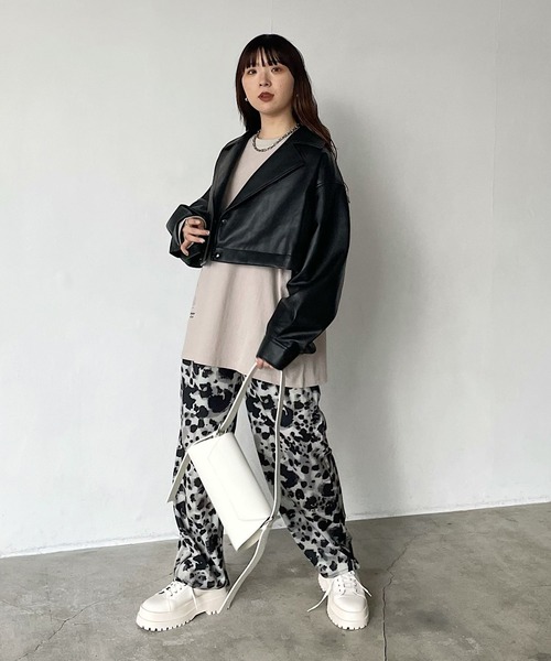 PAGEBOY パンツ アートレオパードプリントパンツ : ZOZOTOWN