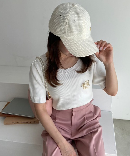大人の上質  another after one NICE エンブレム付き キャップ 帽子 CLAUP 帽子