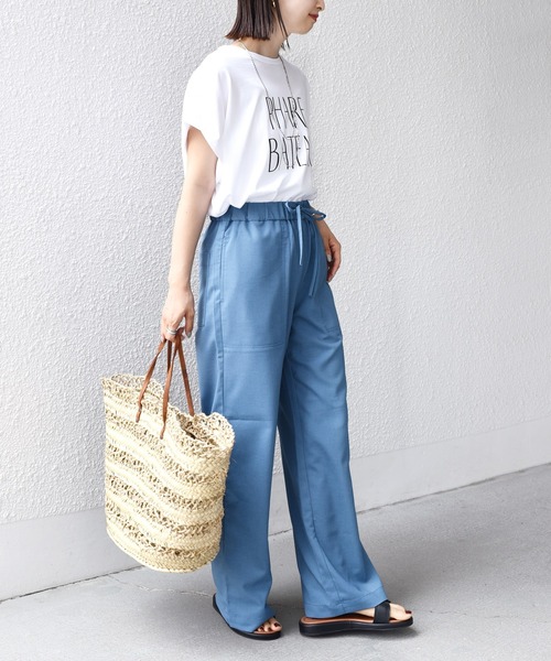 新品タグ付き✨ イージーワイドパンツ ネイビー kitson me イージーワイドパンツ