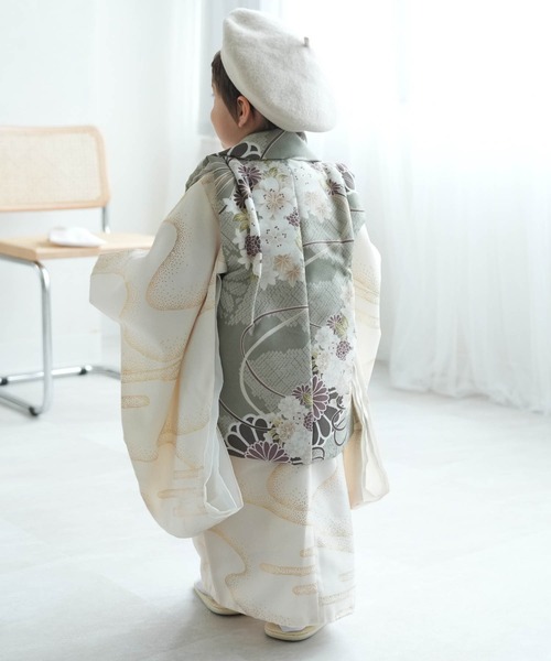 utatane 着物 七五三3歳用被布コートセット 男の子 ひよこ商店 翡翠の