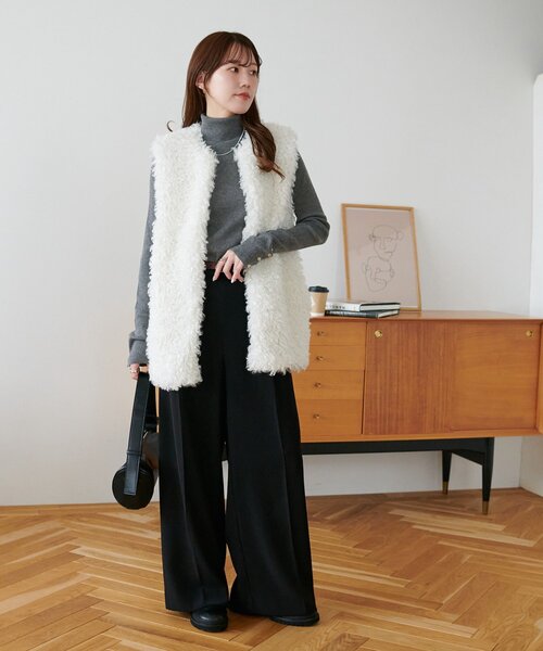 Discoat（ディスコート） ベスト ジレ 「WEB限定」プードルベスト