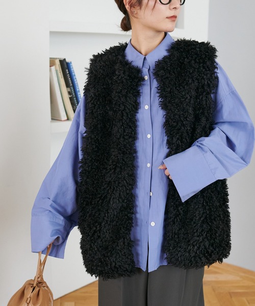 タグ付き　プードル　ベスト　未使用品 Discoat（ディスコート） ベスト ジレ 「WEB限定」プードルベスト