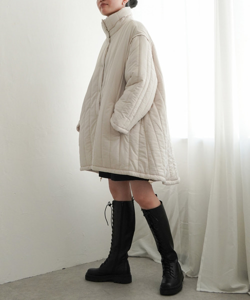 VENCE EXCHANGE ブルゾン アウター 袖取り外し縦キルト中綿コート