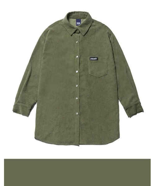 ブラウス シャツ A'GEM/9 × .kom「muah muah/ムーアムーア」SIGNATURE LOGO POINT COTTON OVERFI A'GEM/9 × .kom『muah muah/ムーアムーア』SIGNATURE LOGO POINT