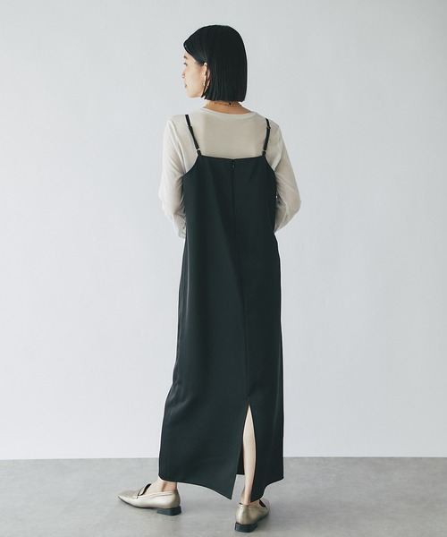 RIVE DROITE（リヴドロワ） ワンピース サテンIラインキャミワンピース