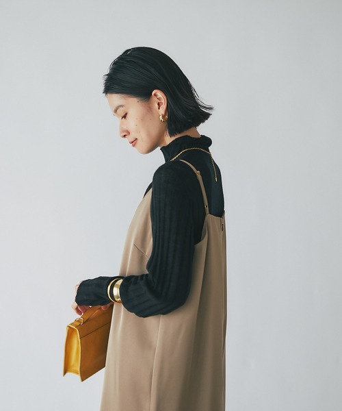 RIVE DROITE（リヴドロワ） ワンピース サテンIラインキャミワンピース