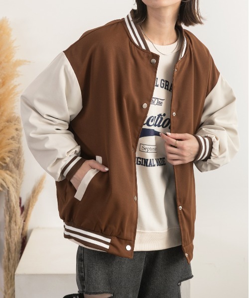 ad thie（アドティエ） ブルゾン アウター 配色リブ スカジャン