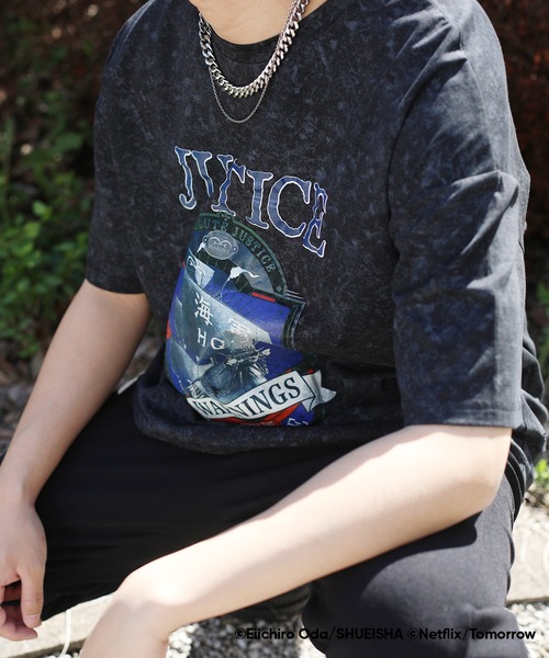 tシャツ Tシャツ Netflixシリーズ「ONE PIECE」裾ダメージウォッシュ 