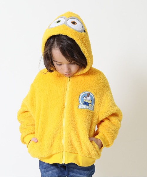 MINIONS パーカー 親子お揃い ミニオン ボアジップパーカー