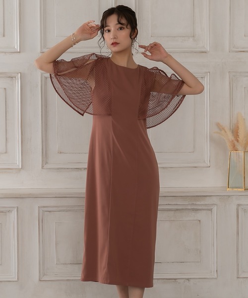 birei ドレス メッシュケープIラインドレス レディース : ZOZOTOWN  