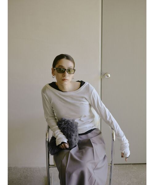 Ungrid（アングリッド） tシャツ シアーフィットロングスリーブTee