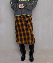 MAISON SPECIAL スカート Checkered Bias Seam Midi Skirt