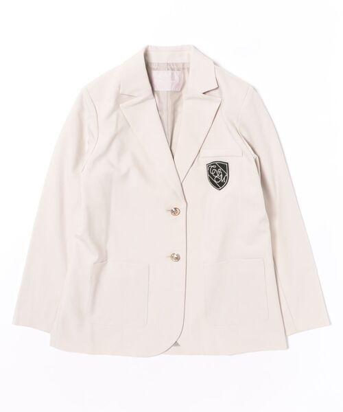 ジャケット テーラードジャケット エンブレムワッペン付きジャケット