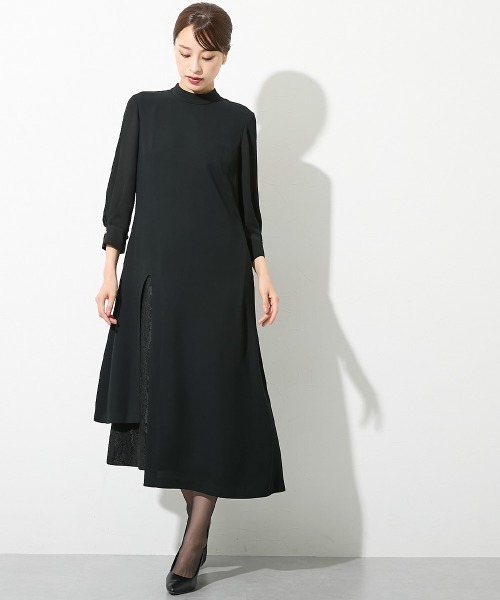 セットアップ 喪服・礼服｜洗える｜防しわ（イージーケア）｜レース｜レイヤードデザイン｜ワンピース｜「Callarus」 レディース