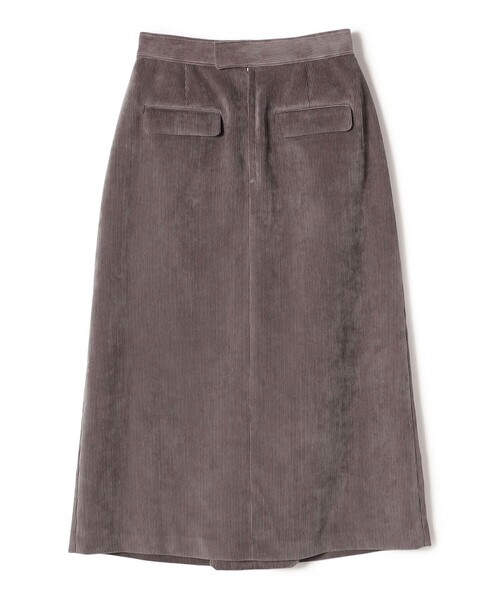 SHIPS（シップス） スカート 「洗濯機可能」コーデュロイ セミフレア