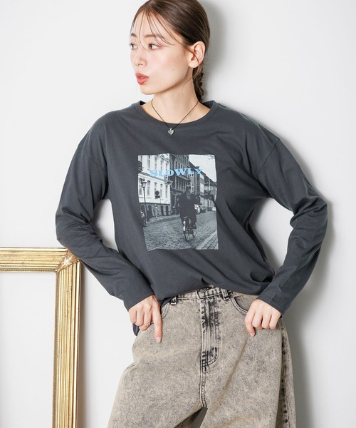 LAKOLE tシャツ アソートフォトプリント長袖T / 148086