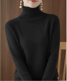 BLANC FICELLE ニット セーター ラグラン タートル セーター