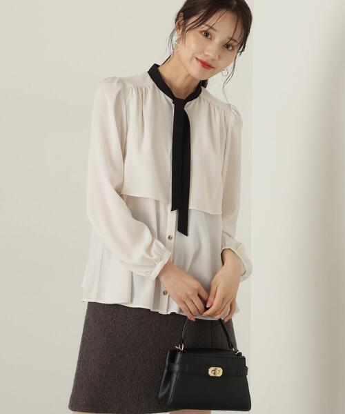 PROPORTION BODY DRESSING ブラウス シャツ ボウタイレイヤード