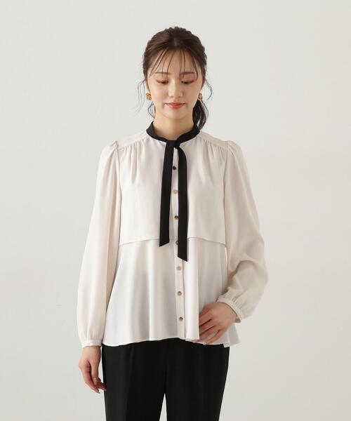 PROPORTION BODY DRESSING ブラウス シャツ ボウタイレイヤード