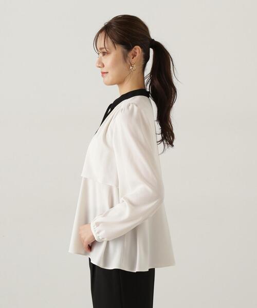「PROPORTION BODY DRESSING」 長袖ブラウス MEDIUM ブルー レディース PROPORTION BODY DRESSING ブラウス シャツ チェーン付きタック